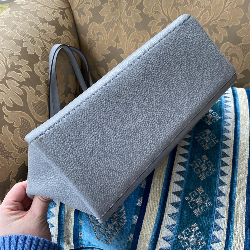 Kate Spade Dumpling Medium Tote Gray Pebbled Leather KL012 Shoulder Bag $499 - Picture 13 of 13